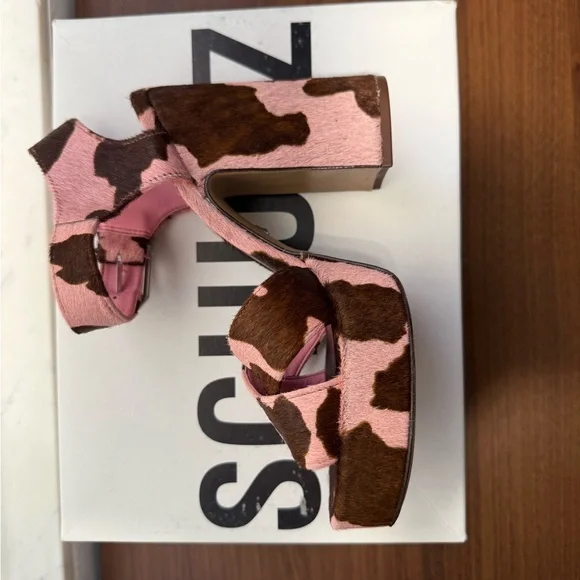 Schutz Pink and Brown Platform Heels - Picture 8 of 8